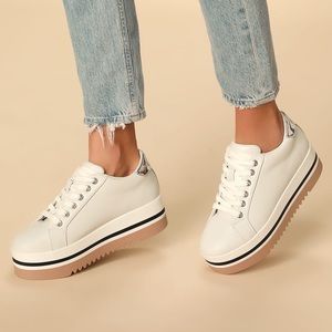 Steve Madden Alley White Platform Sneakers